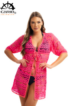 211-21 Csipkés strandkimonó